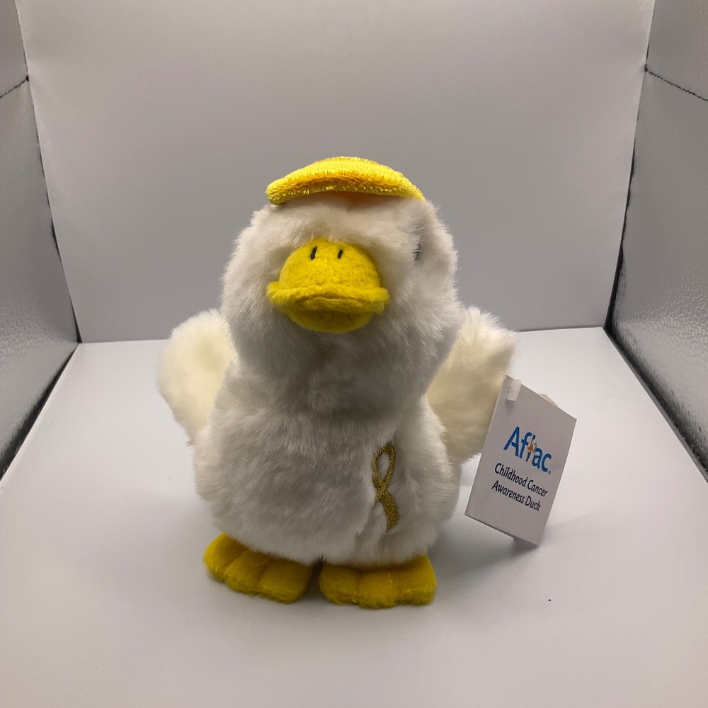 Talking Aflac Childhood Cancer Awareness Duck 5 1/2 inches tall